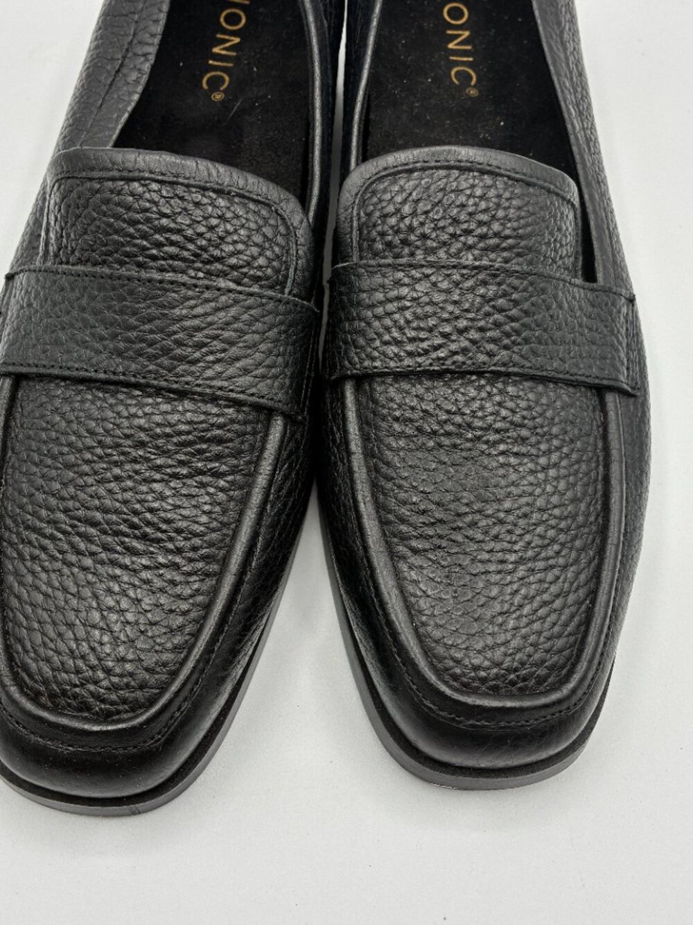 Vionic Shoes Black Pebbled Leather Sellah Loafers Slip On Flats - Picture 9 of 15